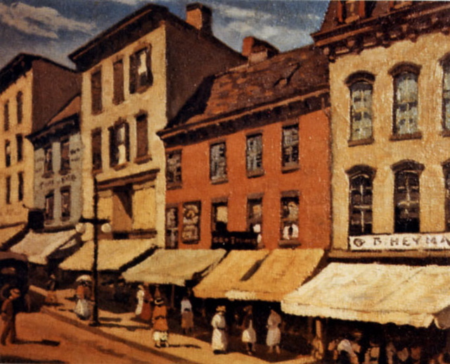 Chatterton Painting of Water Street, Newburgh, NY